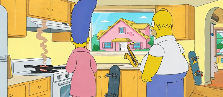 Think of a cozy kitchen smelling of bacon. Which cartoon family resides at 742 Evergreen Terrace?