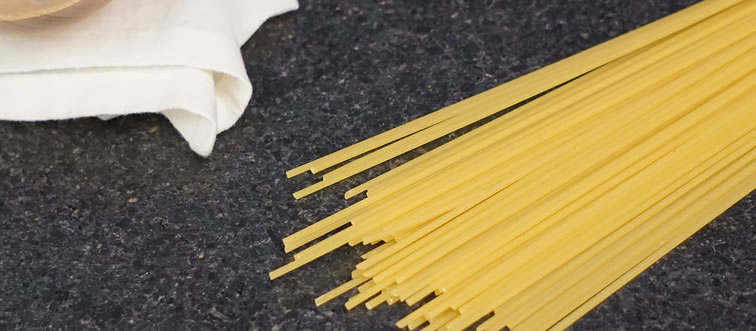 Spin your fork around this classic toon-land favorite—what noodle shape are we looking at here?