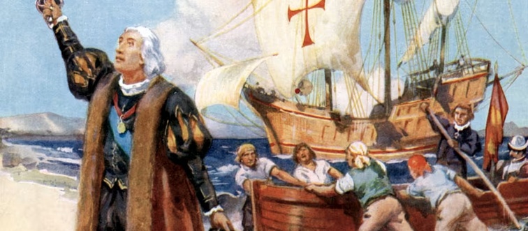 Spin the globe back to 1492! Which explorer gets credit for charting a course right into the Americas for Spain?